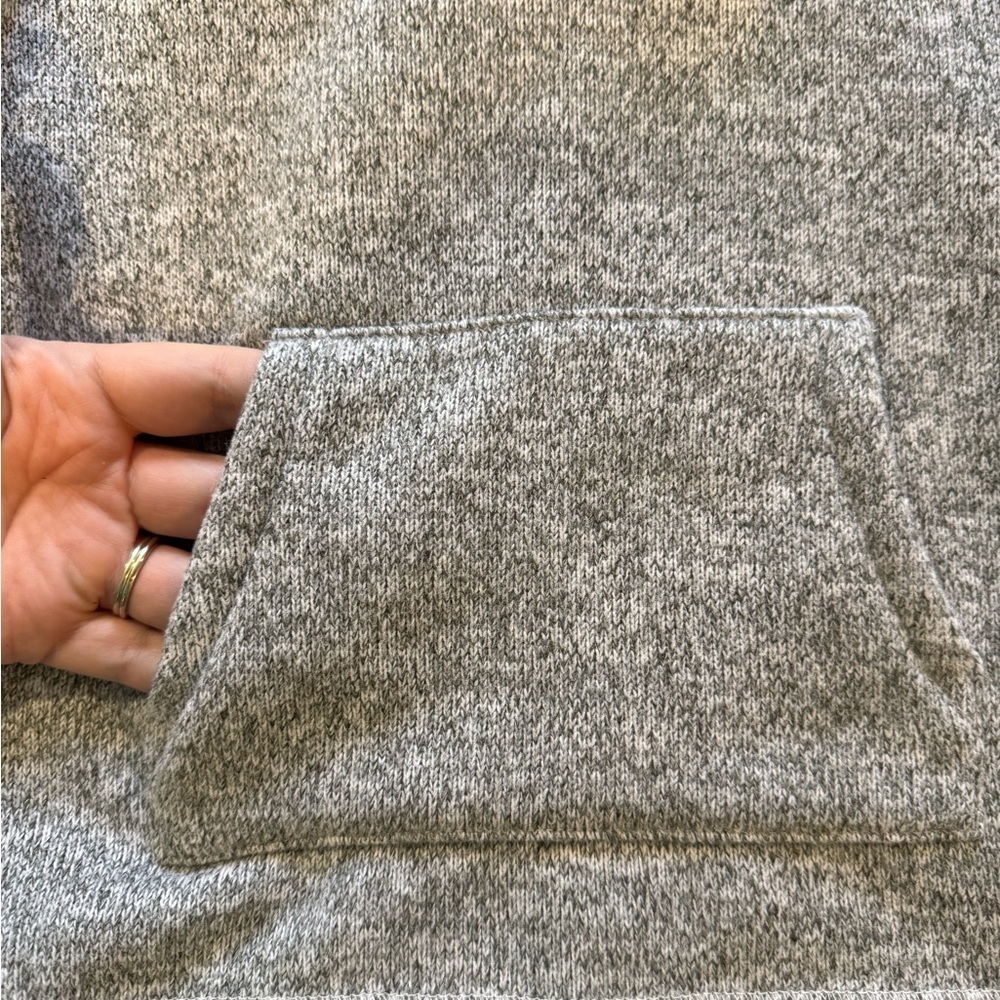 Lands' End Kids Zip Up Sweater - Gray and Blue - Picture 3 of 9